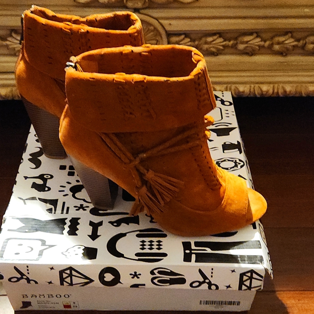 EUC Bamboo micro suede bootie.